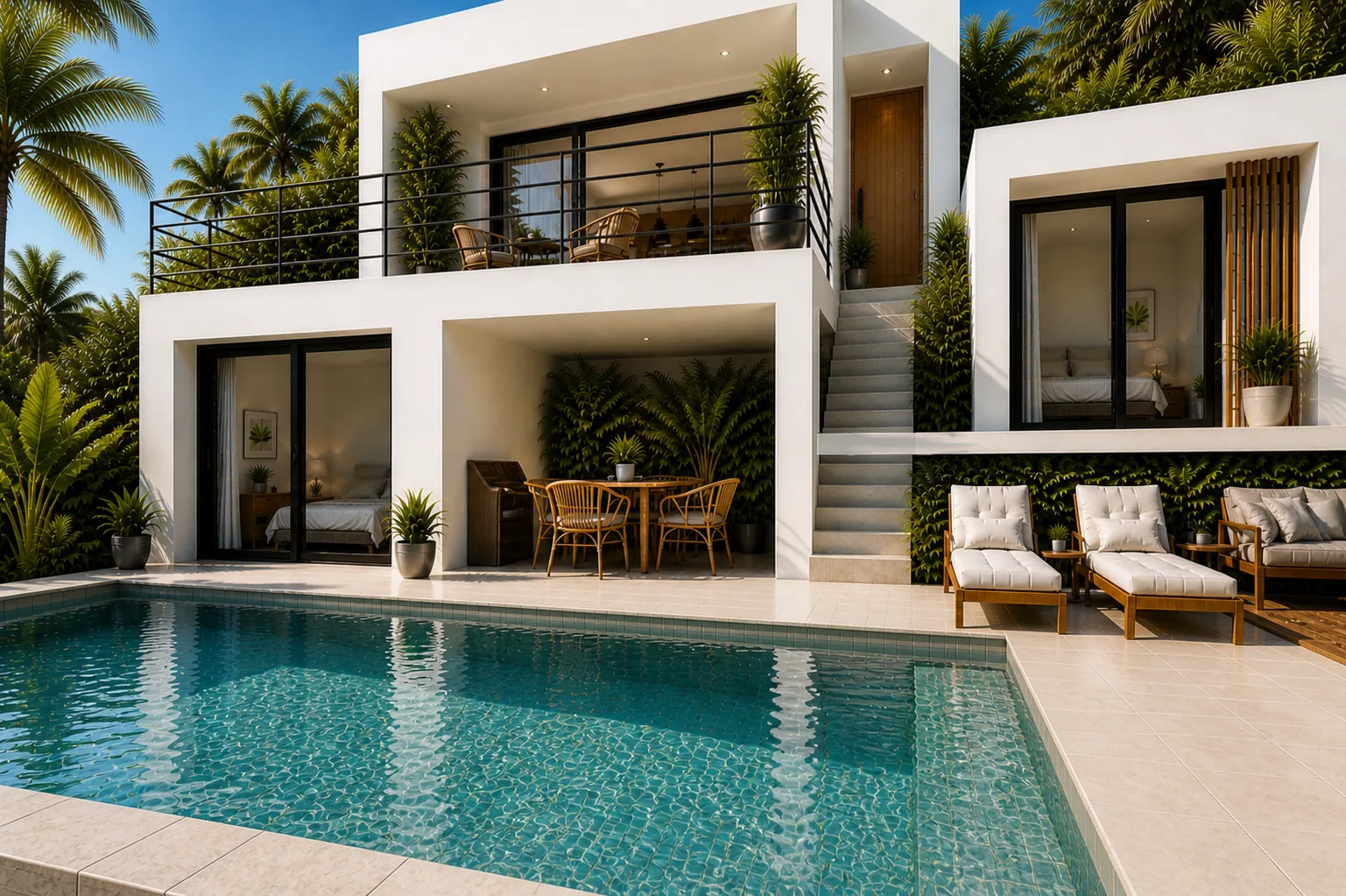Piscine privée de la Villa Encanto Tropical